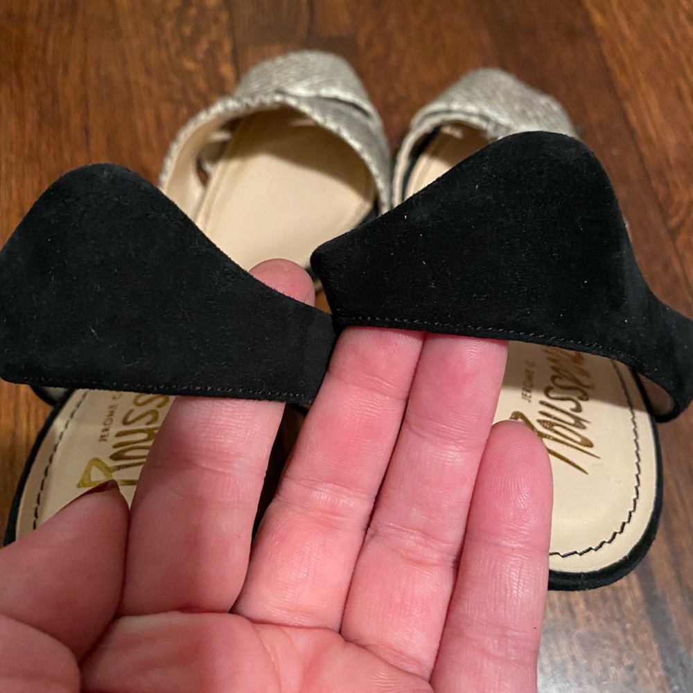 Jerome C. Rousseau Suede/Python Slingback Heels - image 4